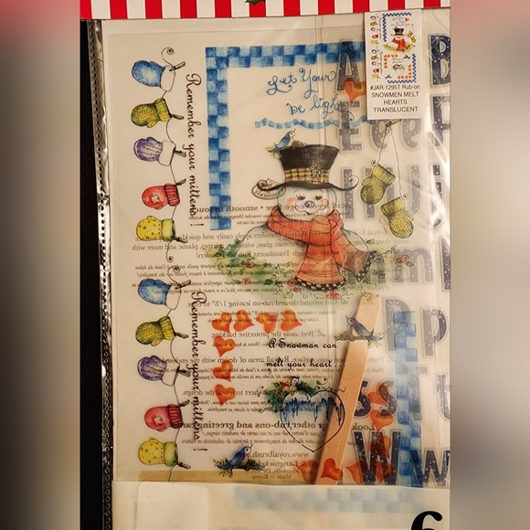 Lot 12 Sheets -Rub-On Christmas Transfers Santa Snowman Angel Stocking Alphabet - Picture 5 of 16